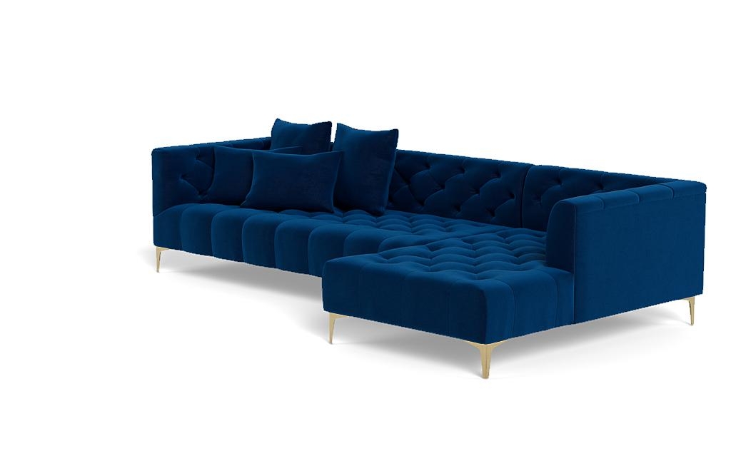 Ms. Chesterfield Sectional Sofa with Right Chaise by Apartment Therapy - Image 2