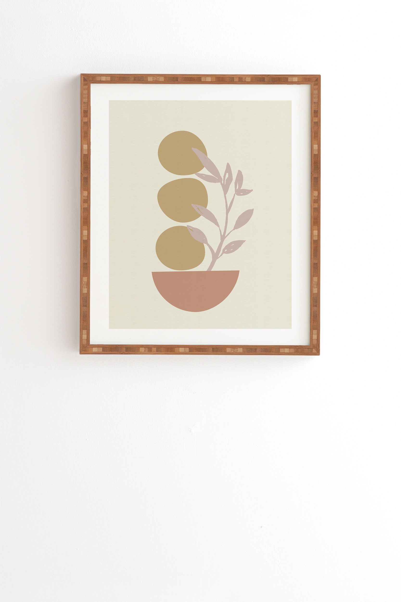 Desert Botanicals And Organic by June Journal - Framed Wall Art Bamboo 30" x 30" - Image 0