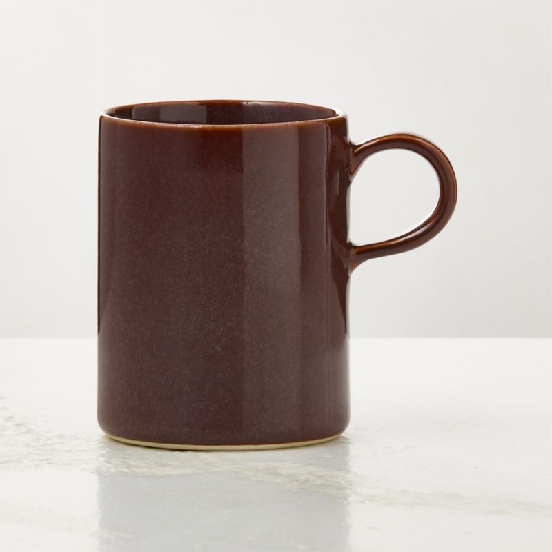 Prado Oxblood Coffee Mugs with Reactive Glaze 12oz Set of 6 - Image 1