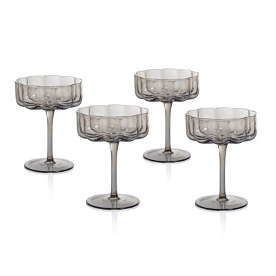 Reinhard 4-Piece Set Handblown Coupe Glasses