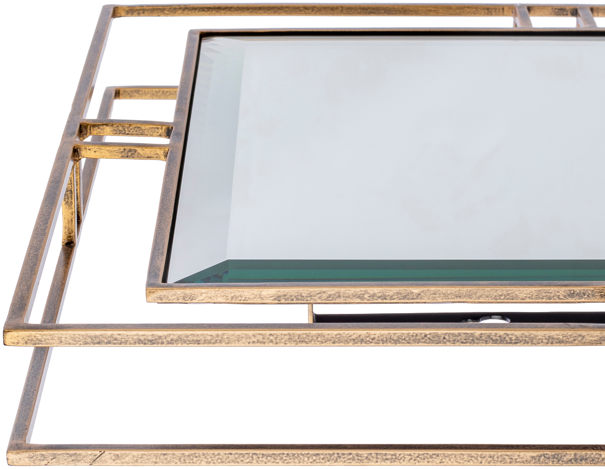 Alpenglow Gold 18"H x 18"W x 2"D Accent Mirror - Image 1