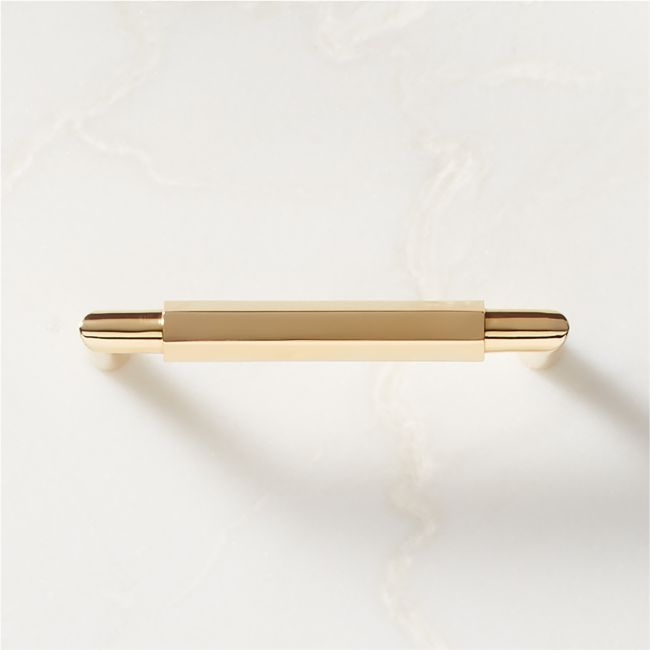 Lavau Unlacquered Brass Handle 4" - Image 0