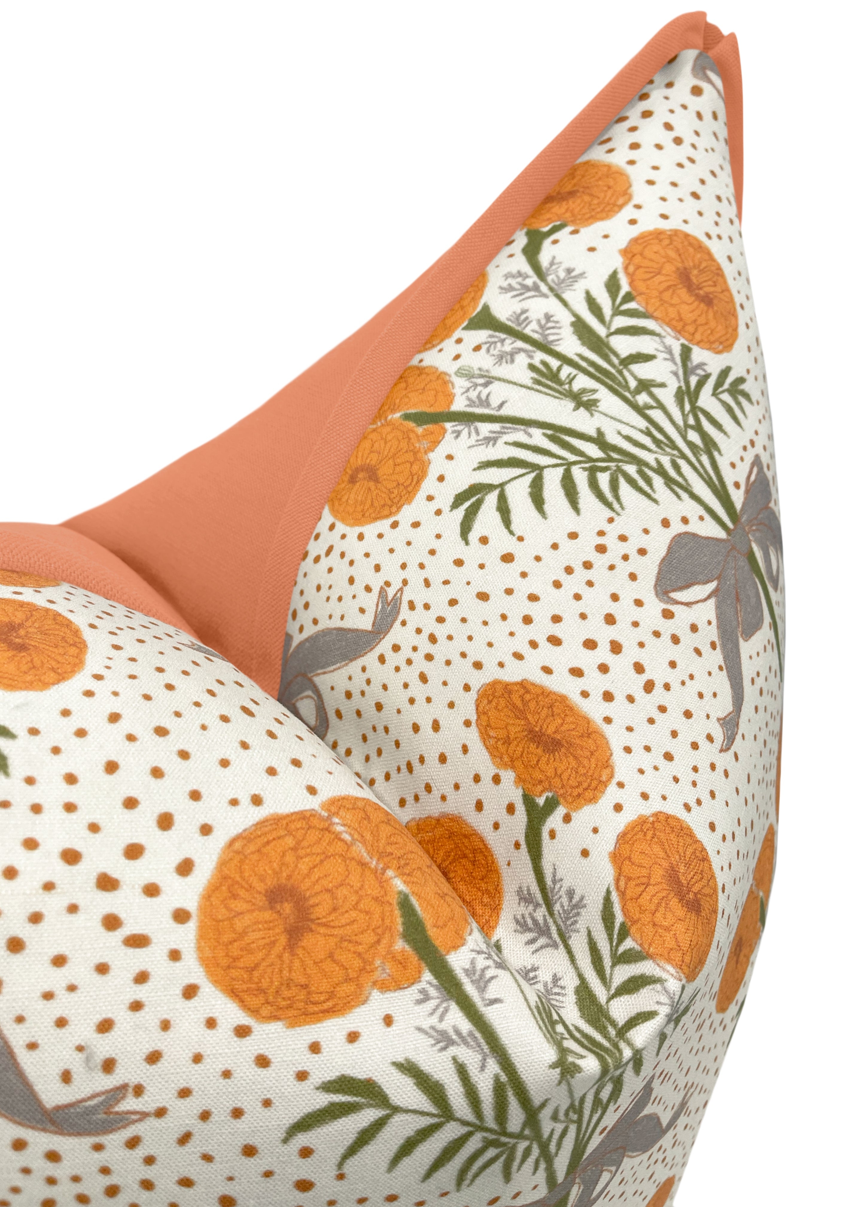 MARY // CITRUS ORANGE | LULIE WALLACE - 20” X 26” STANDARD SHAM / BUTTERFLY FLANGE / Persimmon - Image 0