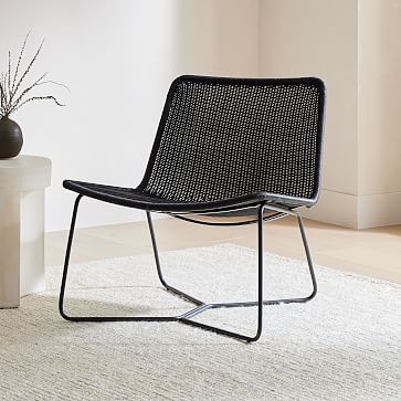 Outdoor Slope Collection Charcoal Lounge Chair - Image 1