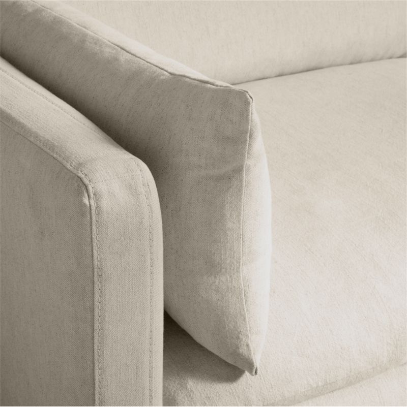 Unwind Modular 6-Piece L-Shaped Slipcovered Sectional Sofa with Chaise Lounge - Image 4