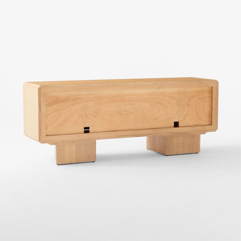 Bishop 72" Natural Oak Wood Credenza - Image 1