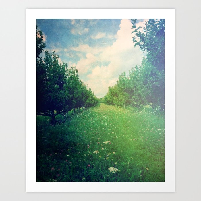 Apple Orchard In Spring Art Print by Olivia Joy St.claire - Cozy Home Decor, - X-Small - Image 0