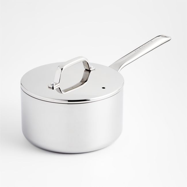 Crate & Barrel EvenCook Core ® 3.5 Qt. Stainless Steel Saucepan with Lid - Image 0