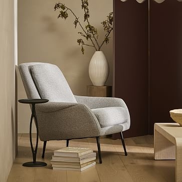 Lottie Chair, Poly, Twill, Dove, Dark Pewter - Image 1