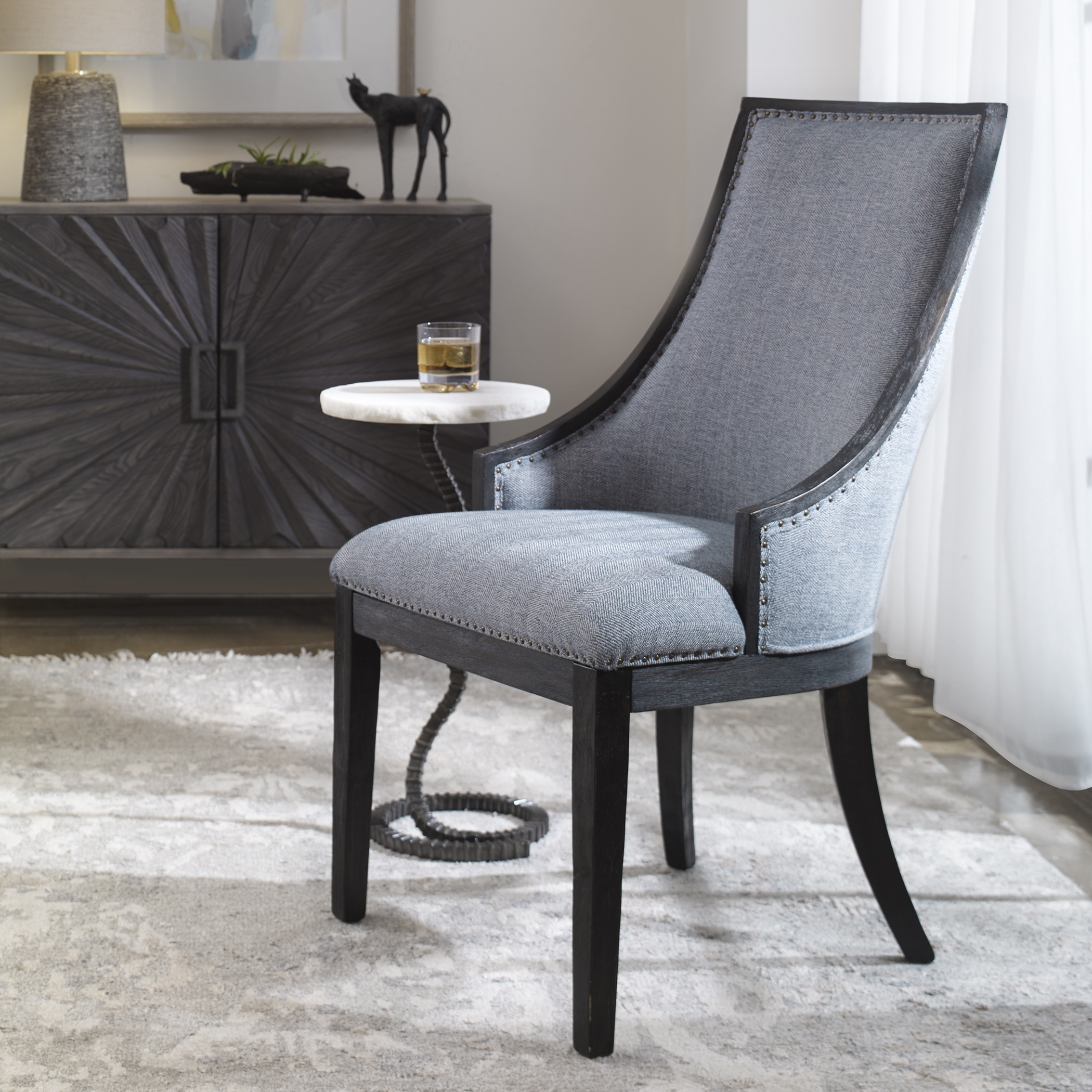 Janis Ebony Accent Chair - Image 1