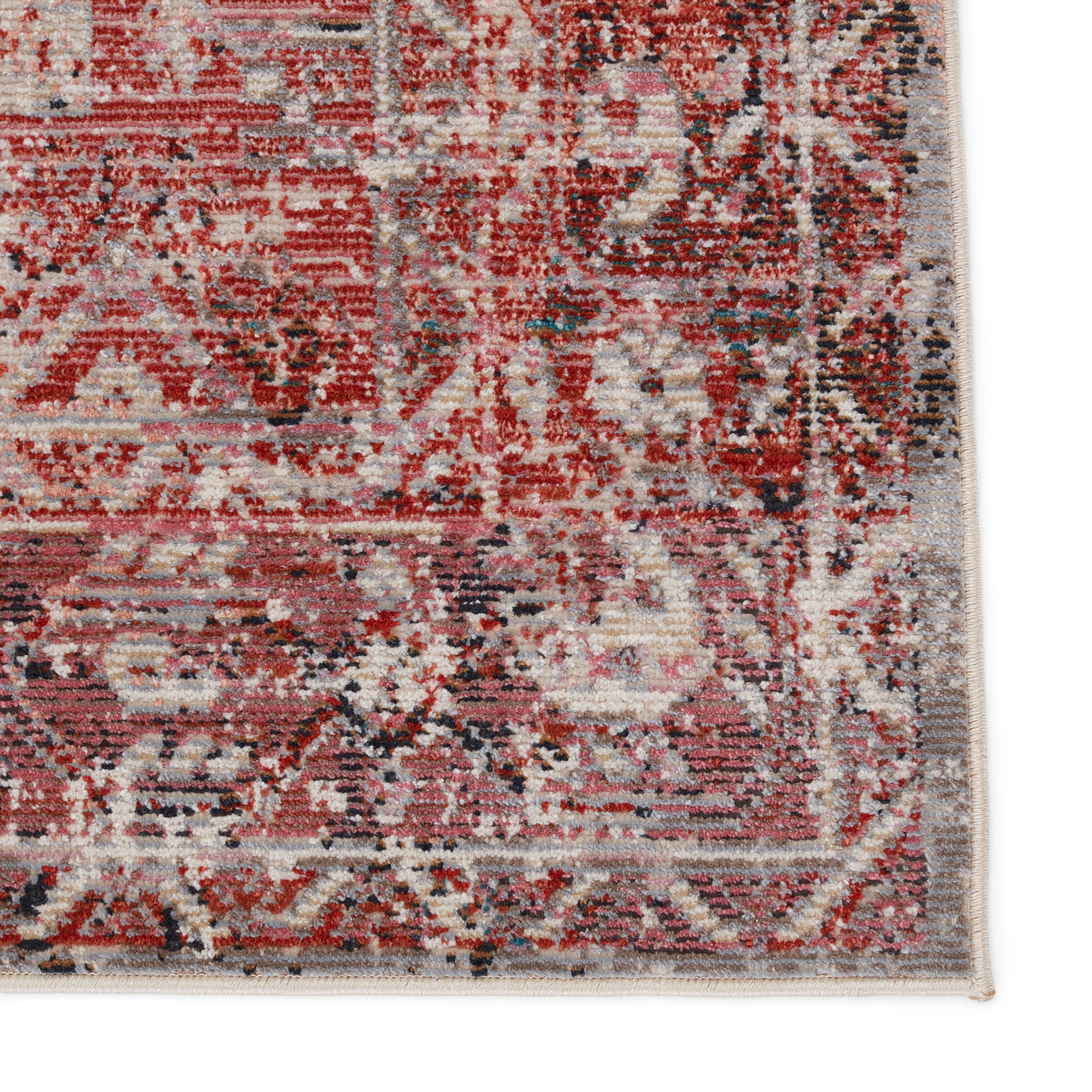 Vibe by Armeria Indoor/ Outdoor Medallion Pink/ White Area Rug (8'X10') - Image 3