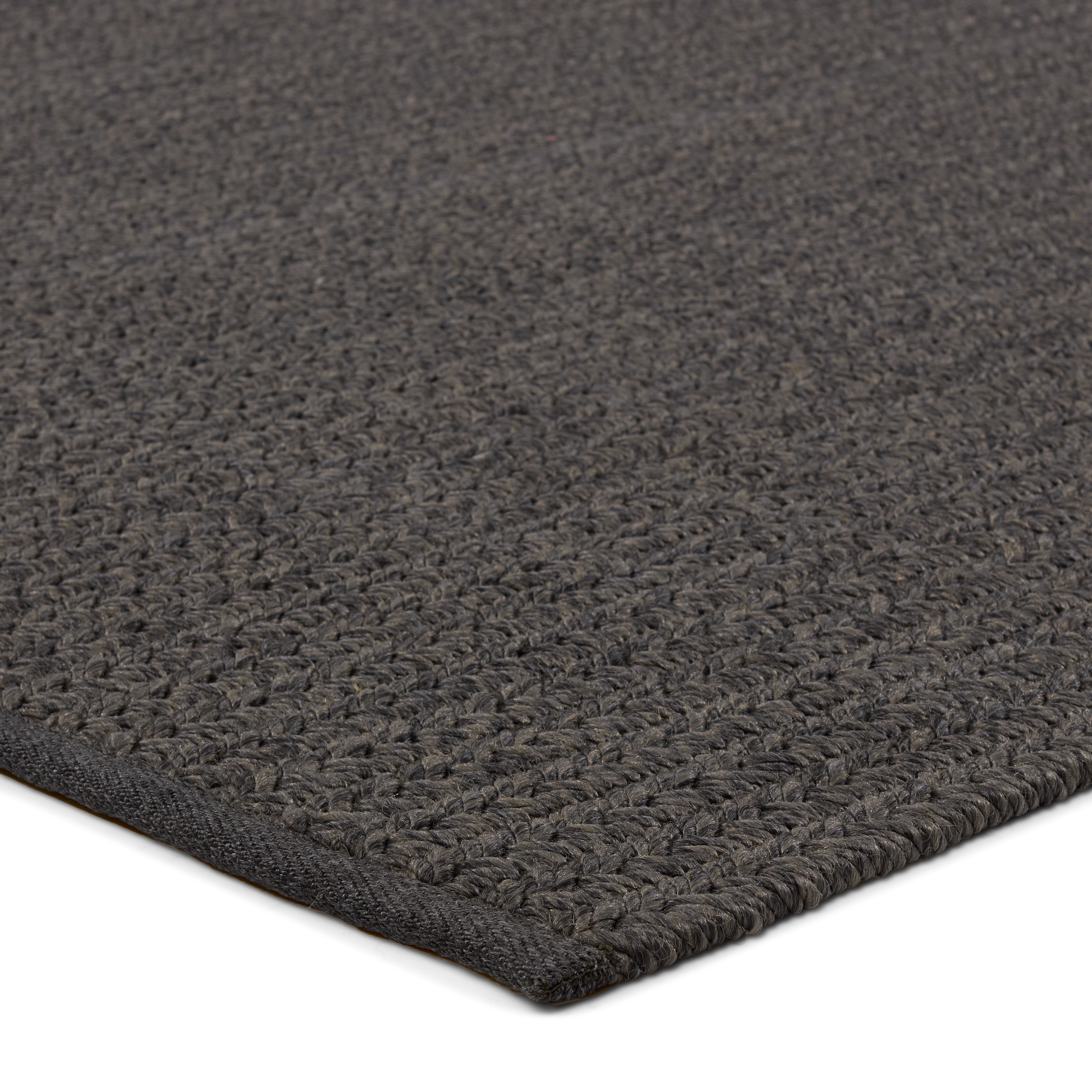 Iver Handmade Indoor/Outdoor Solid Dark Gray Area Rug (8'10"X11'9") - Image 1