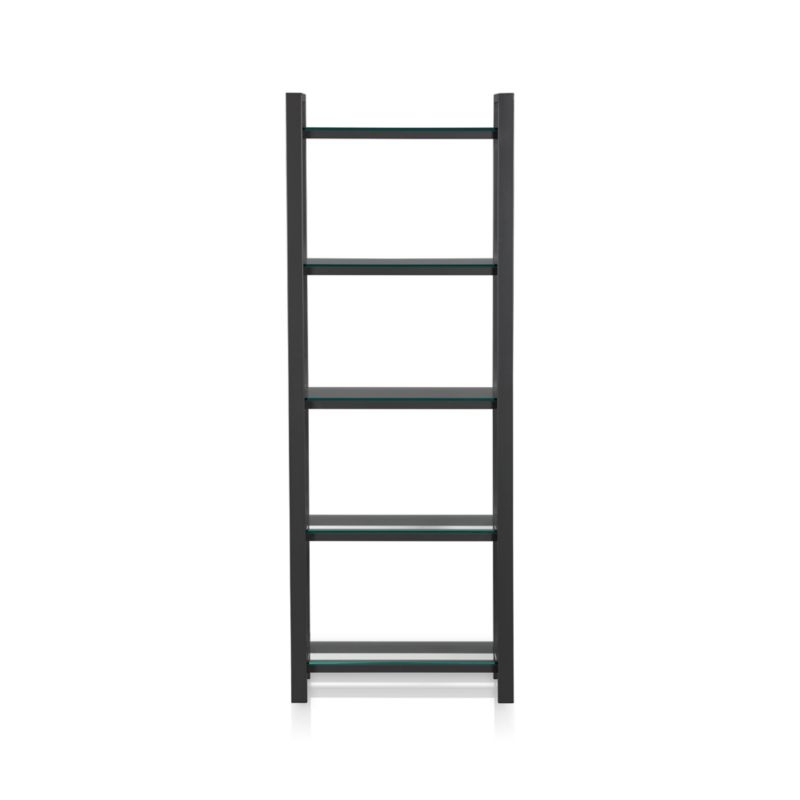 Pilsen Graphite Bookcase with Glass Shelves - Image 7