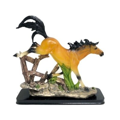 Horse Jumping A Stile Figurine - Image 0