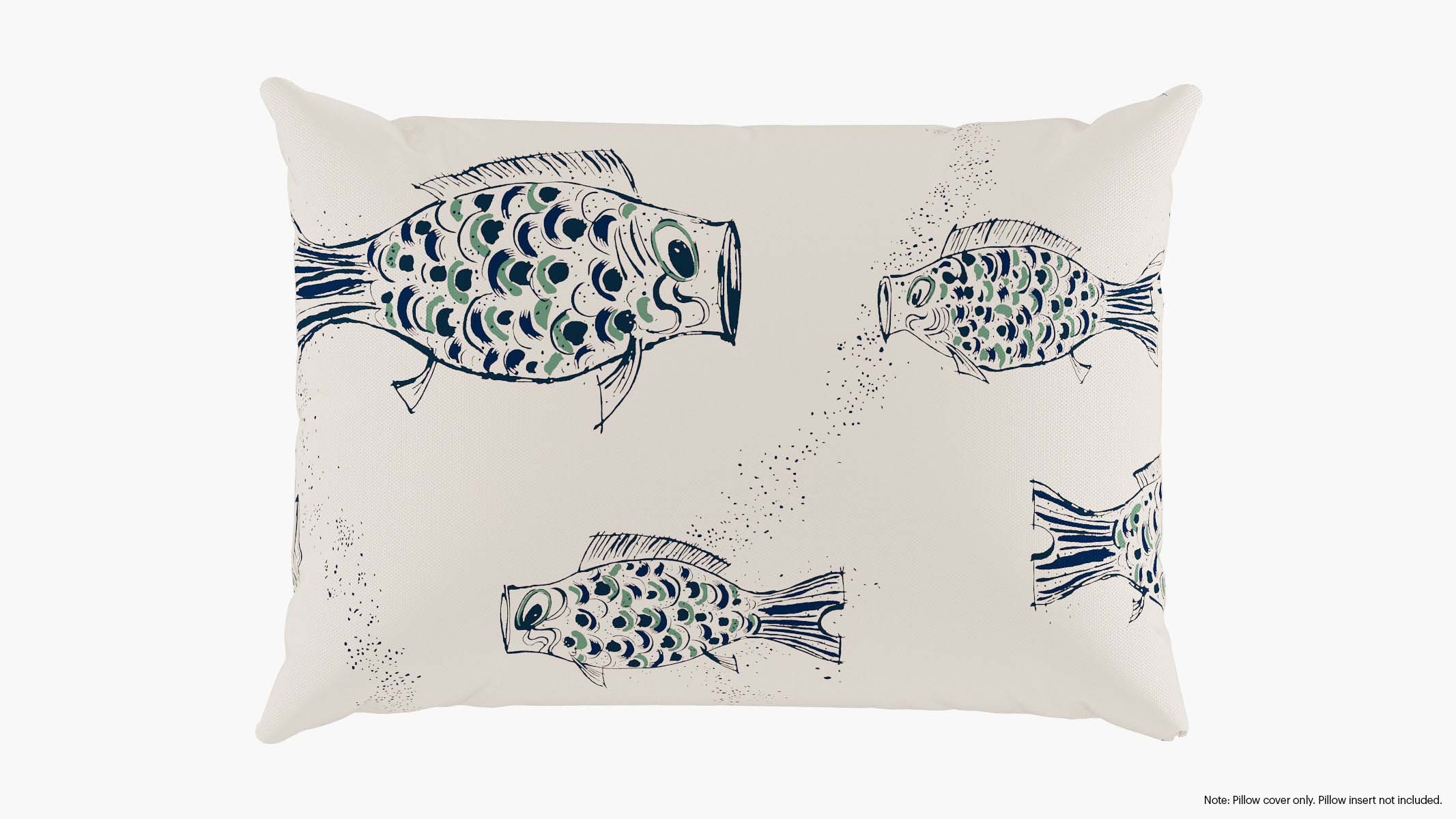 Throw Pillow Cover 14" x 20", Canvas Sakana, 14" x 20" - Image 0