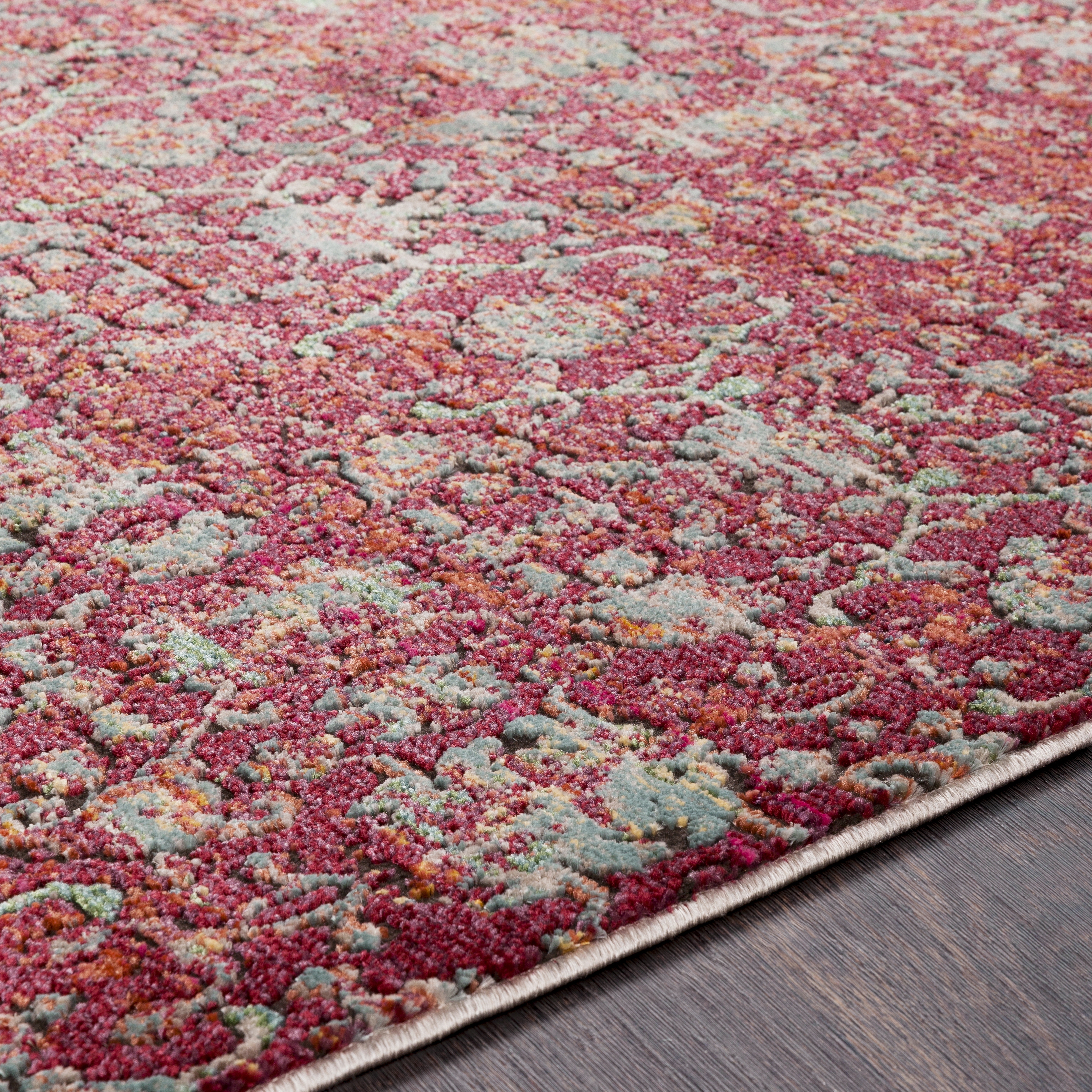 Herati Red Indoor 2' x 2'11" Machine Woven Rug - Image 3