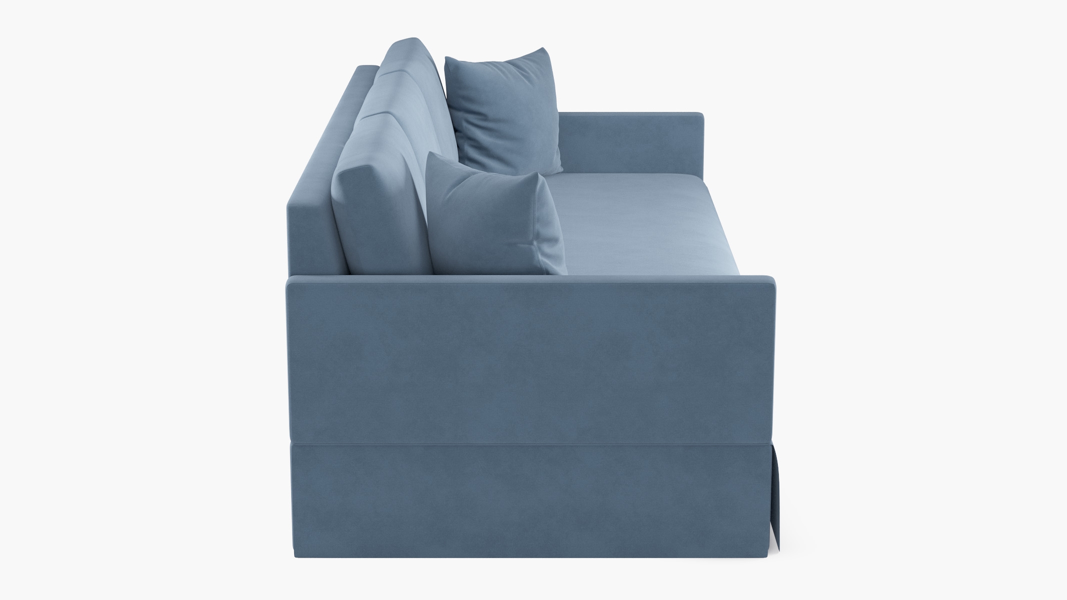 Skirted Track Arm Sofa, Ocean Classic Velvet, Standard (39") - Image 2