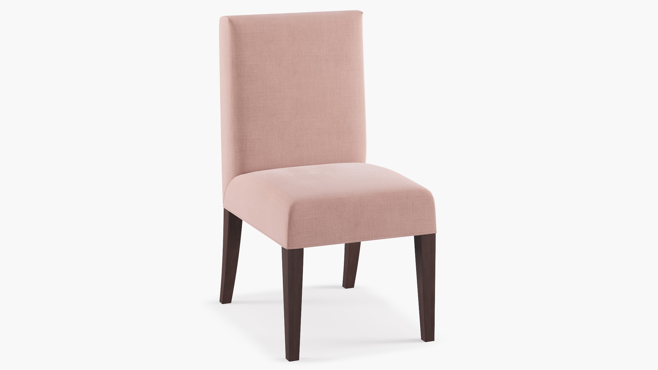 Classic Dining Chair, Blush Everyday Linen, Espresso - Image 1