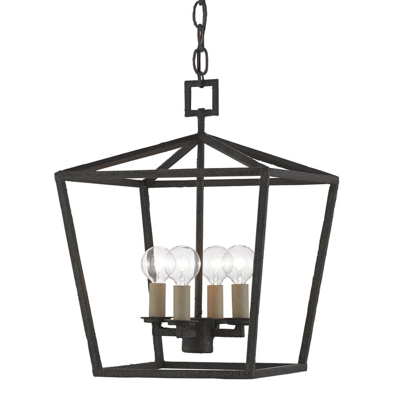 Currey & Company Denison 4 - Light Lantern Geometric Chandelier - Image 0