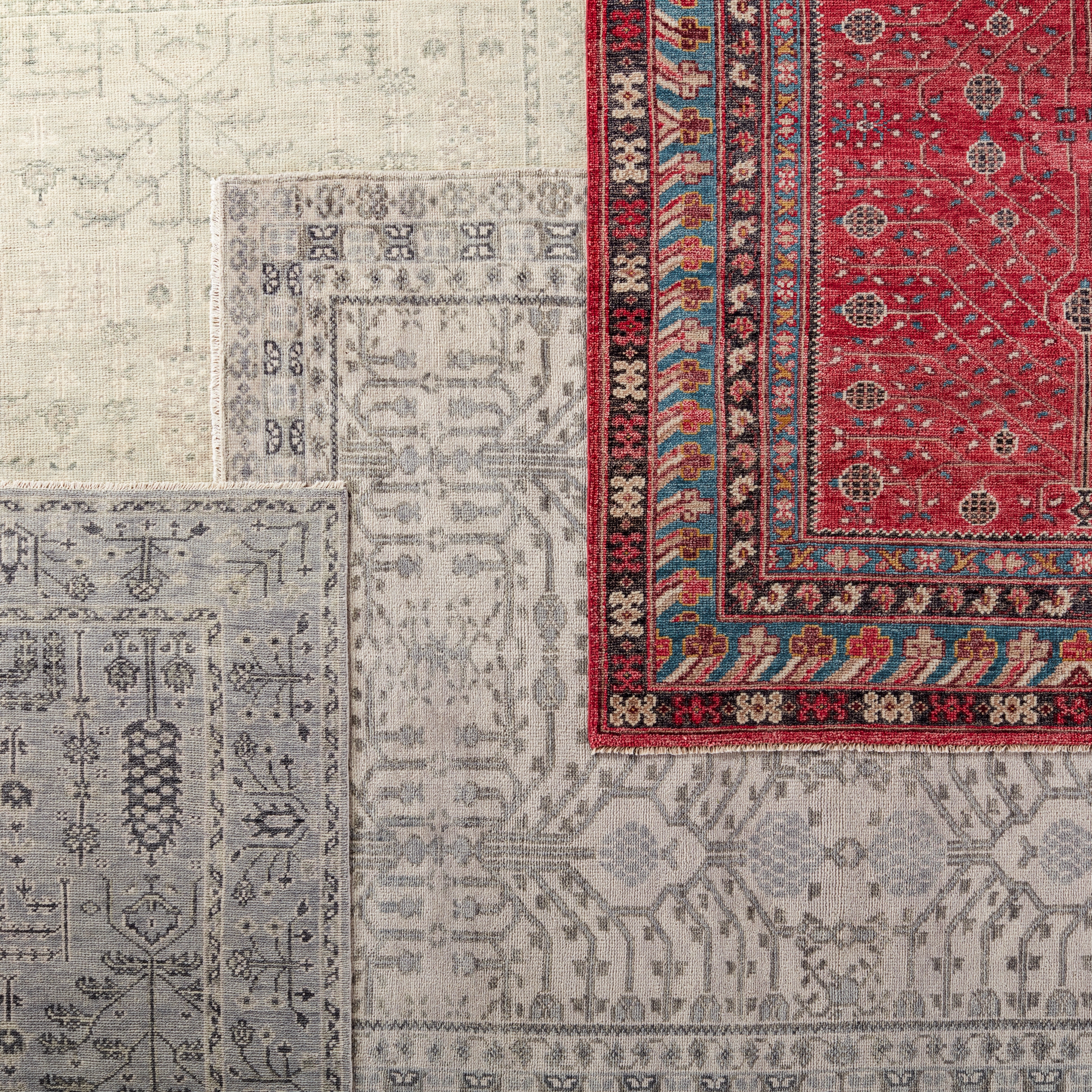 Donte Hand-Knotted Oriental Red/ Blue Area Rug (8'6"X11'6") - Image 5