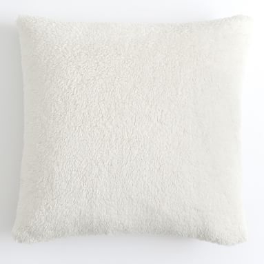 Cozy Euro Recycled Sherpa Pillow Cover, 26x26, Classic Navy - Image 5