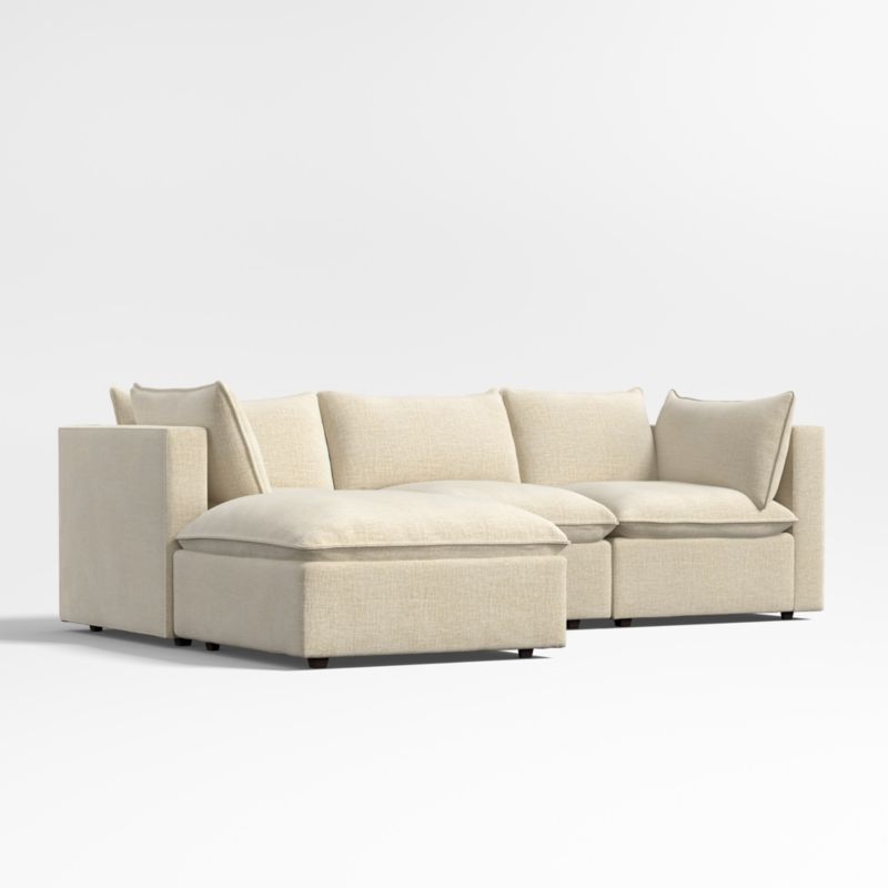 Lotus Deep Modular 4-Piece Reversible Sectional Sofa with Ottoman - Image 4