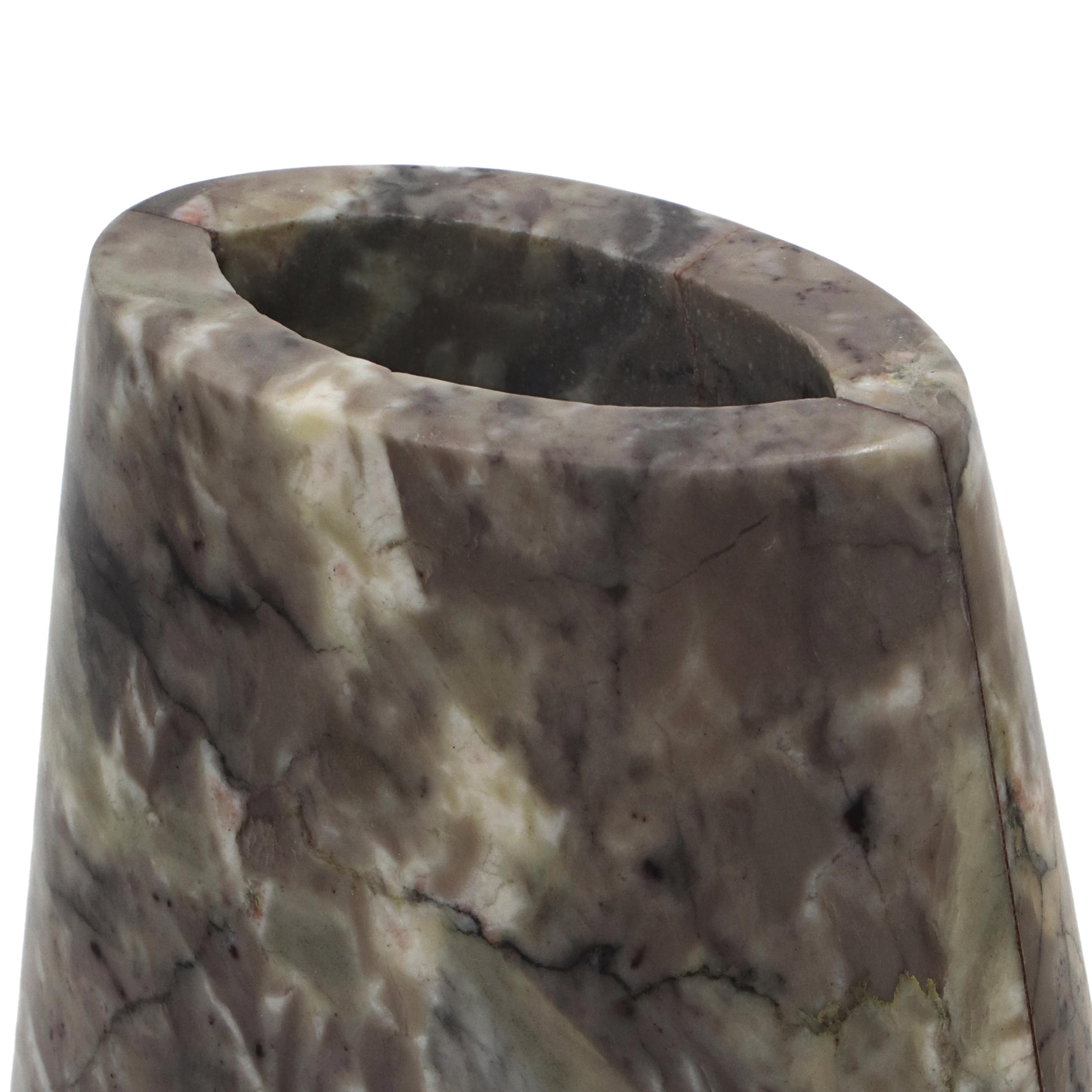 Samma Grey Marble Vase - Medium - Image 2