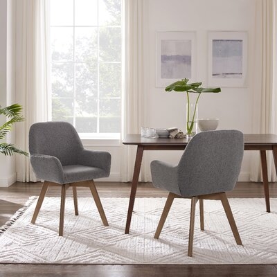 Rayshawn 22.83" W Polyester Swivel Armchair - Image 0