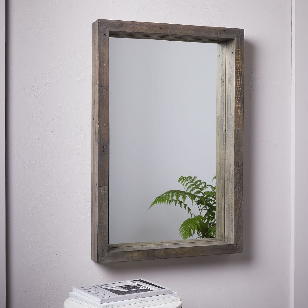 Emmerson(R) Modern Reclaimed Wood Wall Mirror - Image 0