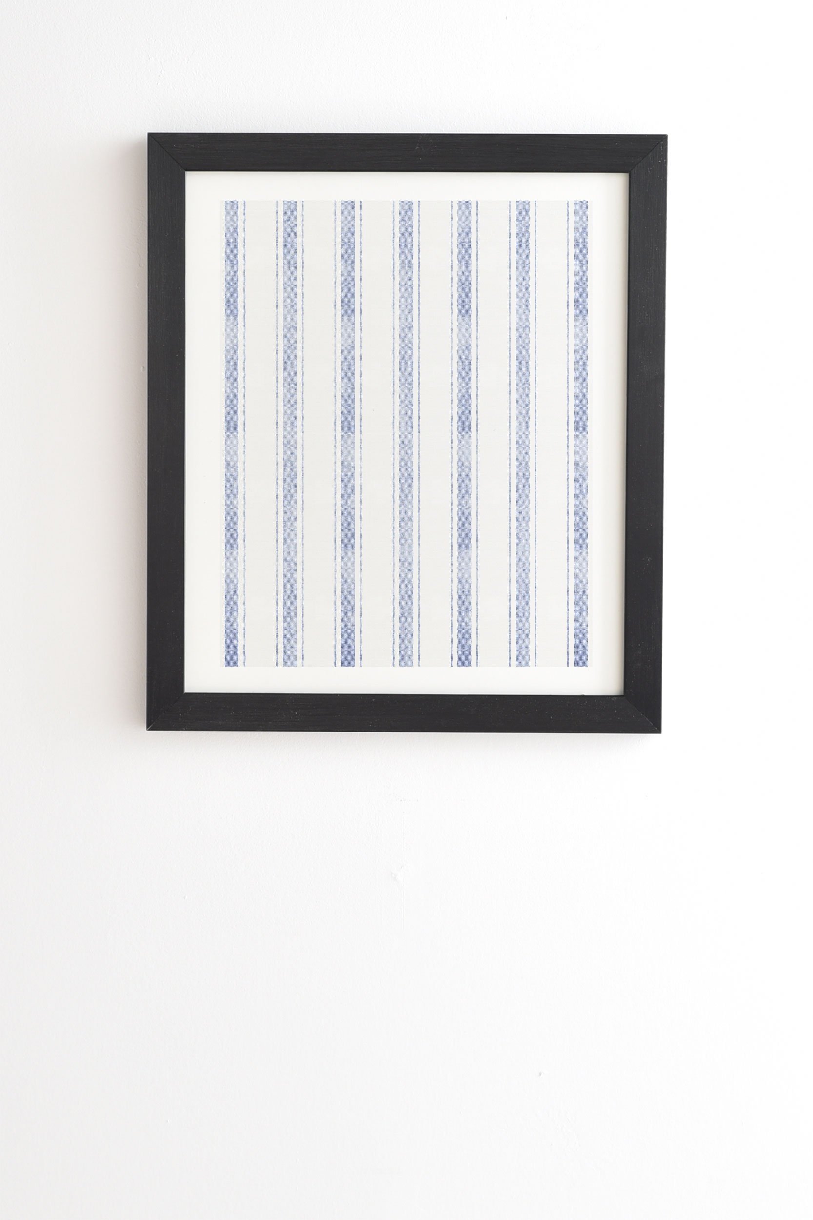 Holli Zollinger AEGEAN BOLD STRIPE Black Framed Wall Art - 14" x 16.5" - Image 0