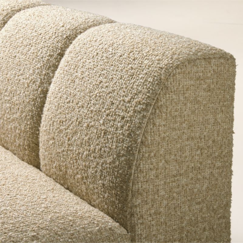 Yarrow Camel Woven Fabric Armless Chair - Image 1