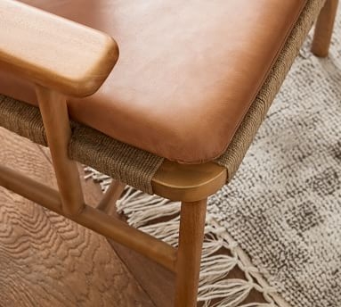 Danish Leather Chair, Nubuck Fawn - Image 3