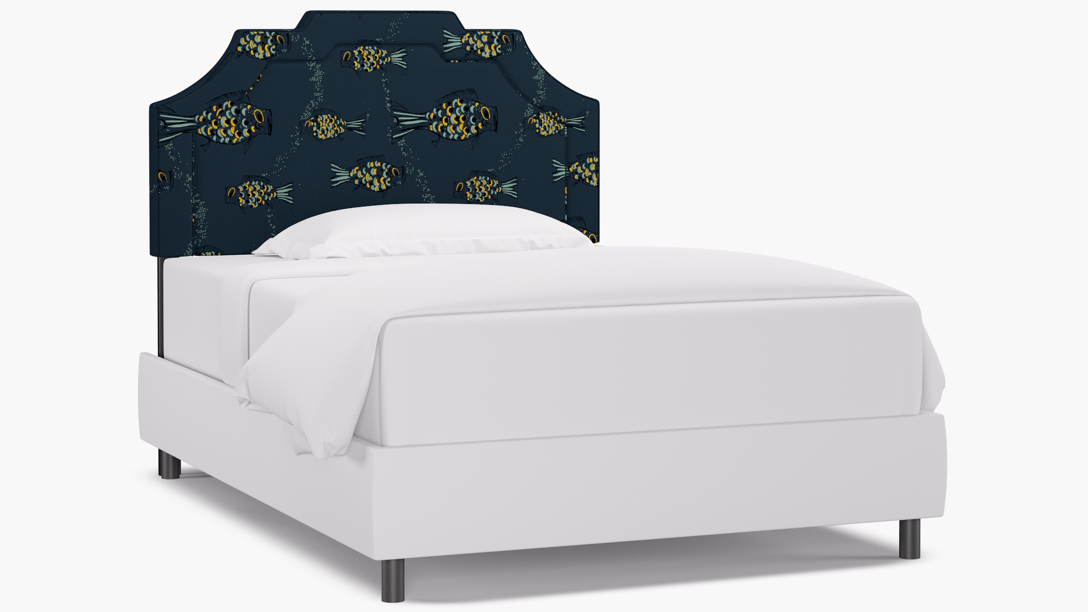 Art Deco Headboard, Indigo Sakana, Full - Image 0