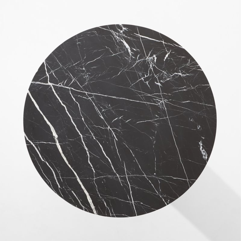 Taza 54" Round Black Marble Dining Table - Image 5