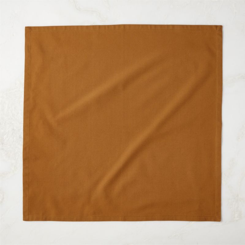 Poplin Tobacco Brown Cloth Napkin - Image 2