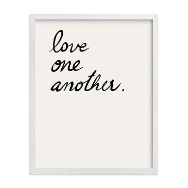 Love one, Love all Framed Art by Minted(R), White, 11x14 - Image 0