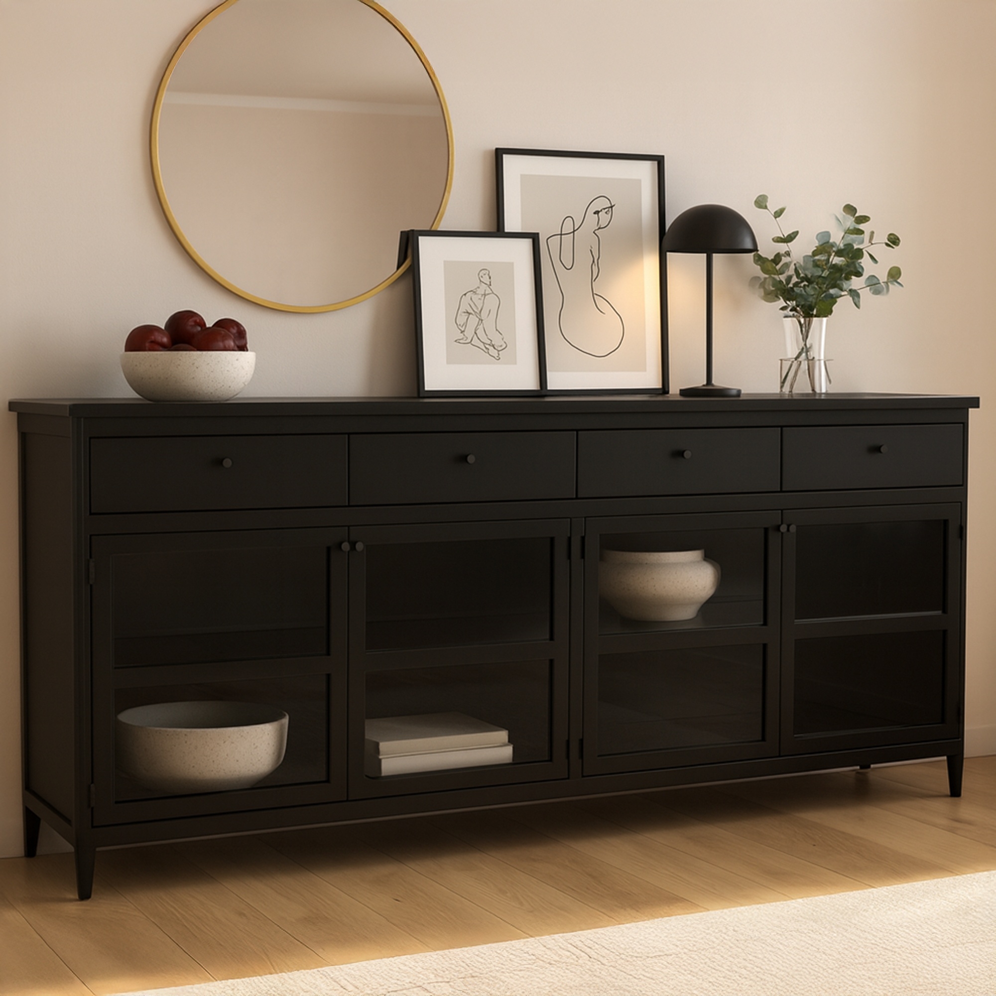Henry Metal Sideboard Black - Image 7