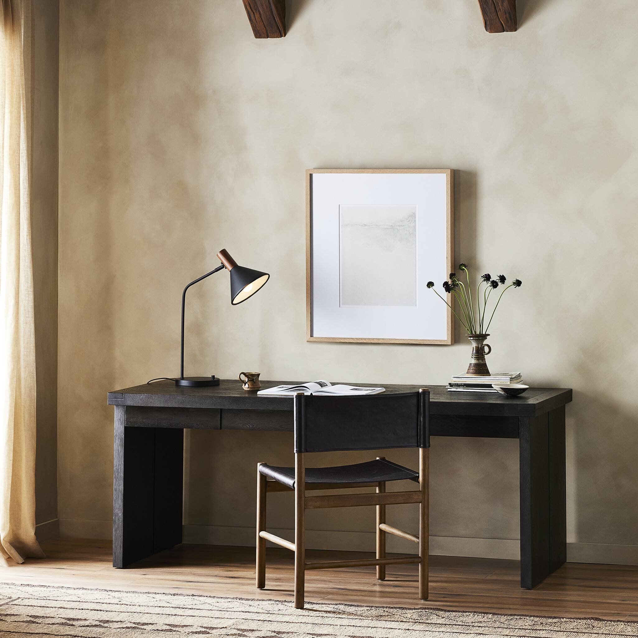 Warby Desk - Worn Black Veneer - Image 3
