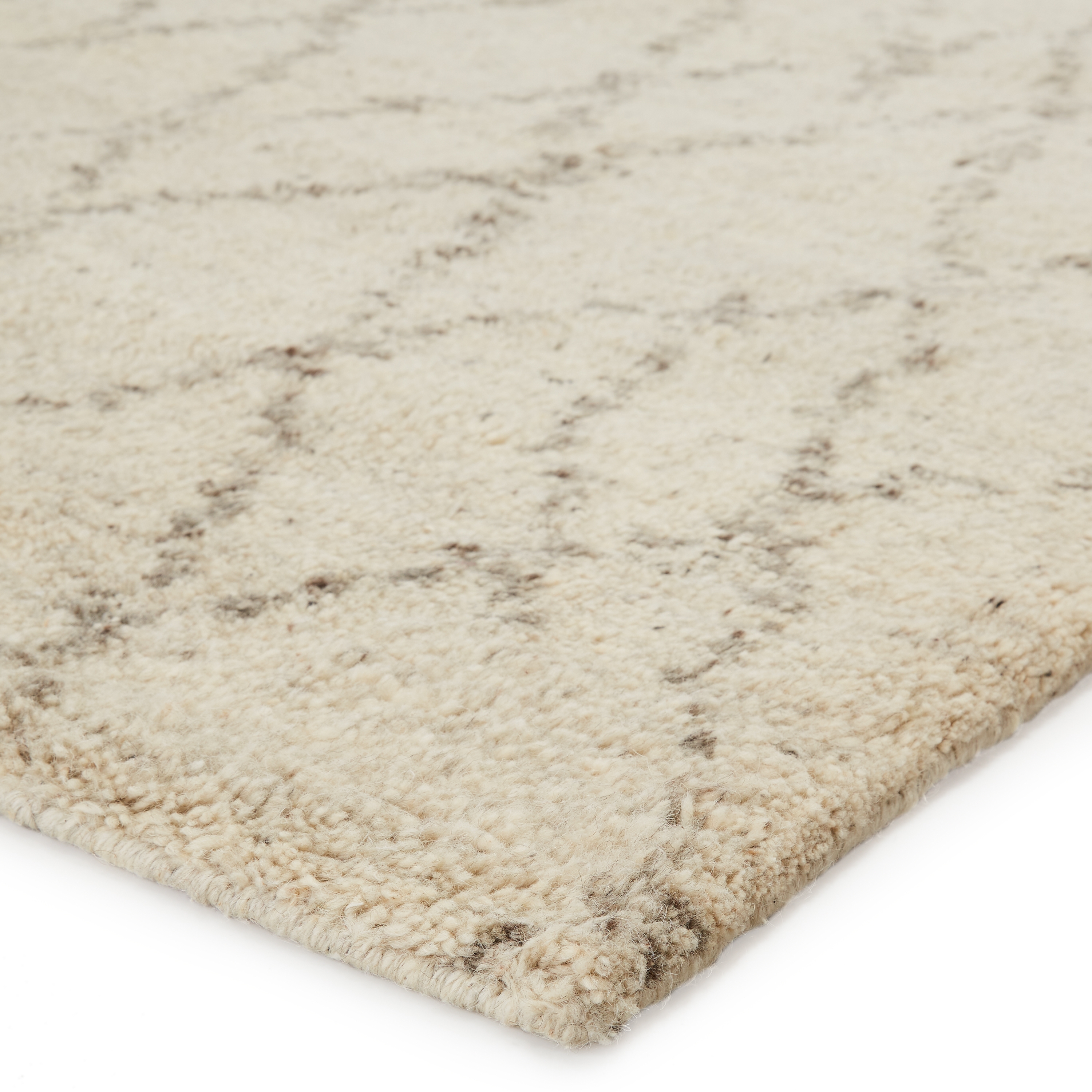 Invoke Handmade Trellis Cream/ Brown Area Rug (8' X 10') - Image 1