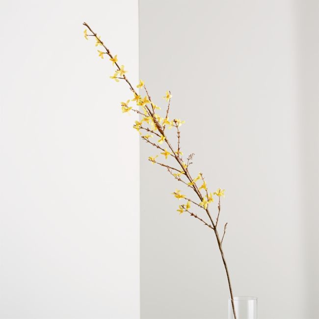 Faux Forsythia Flower Stem 50" - Image 0