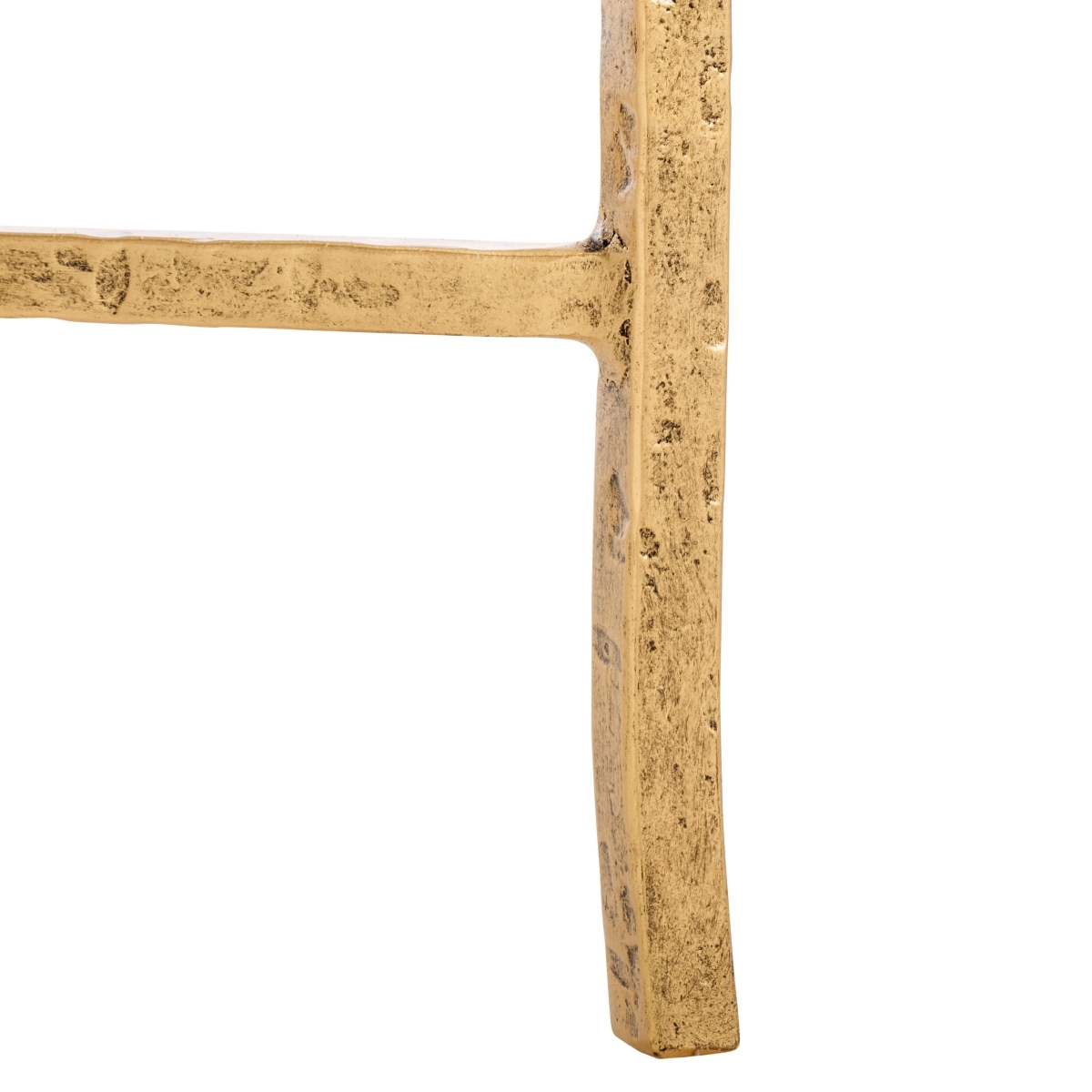 Tauri Metal Square Accent Table - Brass/Clear - Image 3