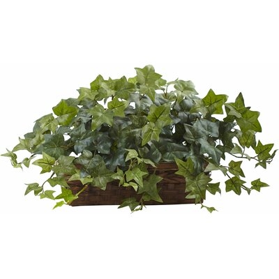 13" Artificial Ivy Plant in Basket - Image 0