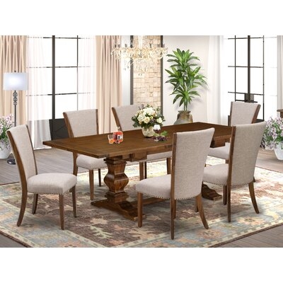 Nelia Butterfly Leaf Rubberwood Solid Wood Dining Set - Image 0