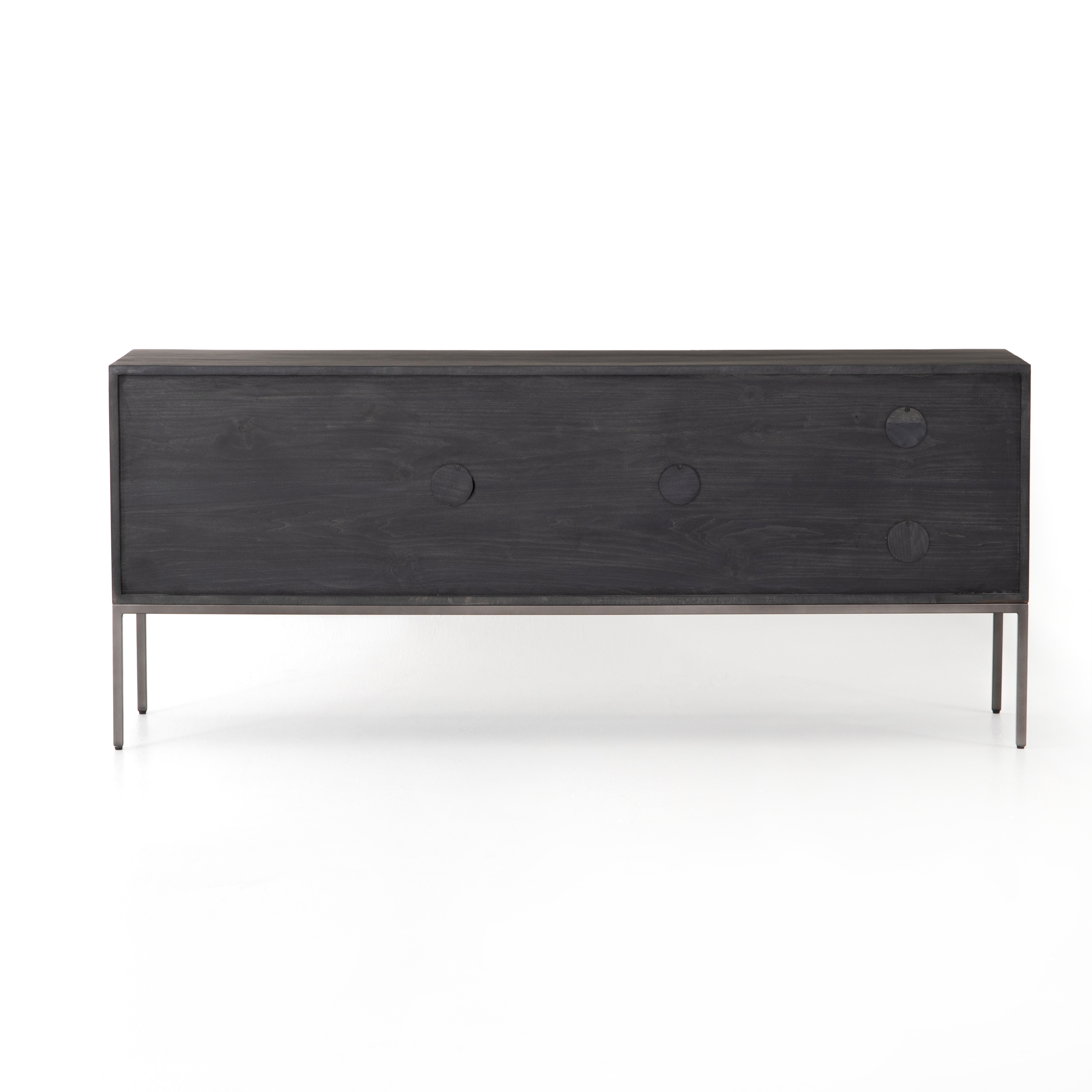 Trey Media Console-Black Wash Poplar - Image 6