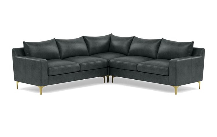 Sloan Leather 4-Seat Corner Sectional Sofa - Image 1