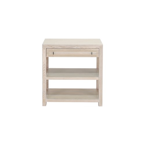 Capitola Nightstand, Wood, Natural, Clear Acrylic - Image 0
