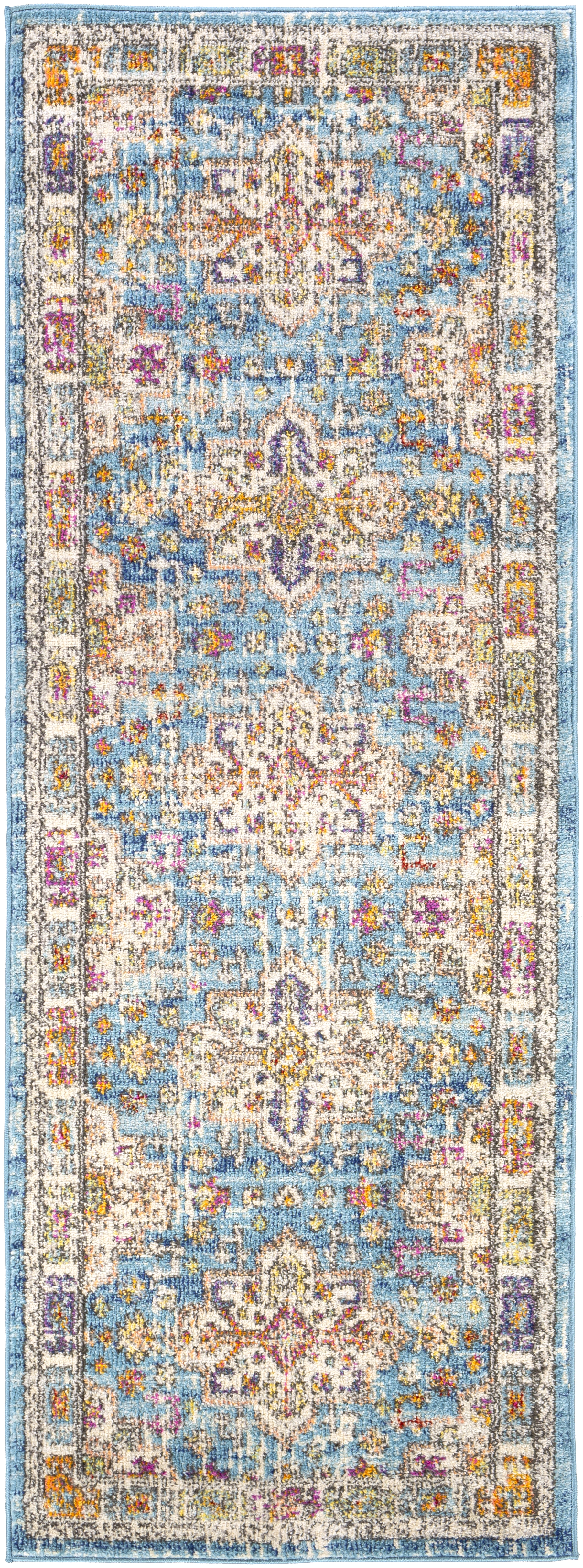Norwich Gray Indoor 2'7" x 7'3" Machine Woven Rug - Image 0