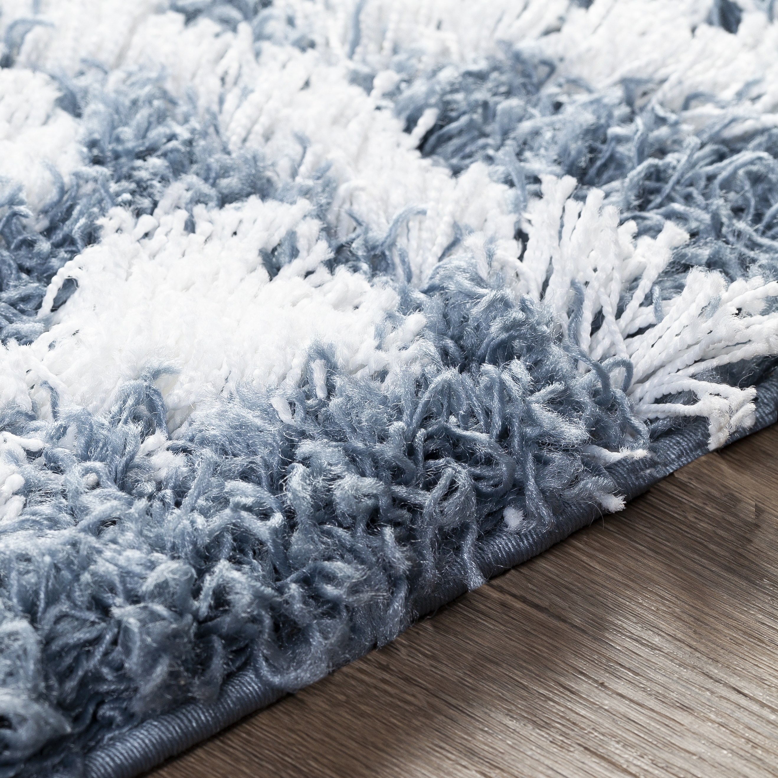 Urban Shag Blue Indoor 2' x 2'11" Machine Woven Rug - Image 3