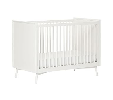west elm x pbk Mid Century Crib &amp; Lullaby Crib Mattress, White, UPS - Image 0