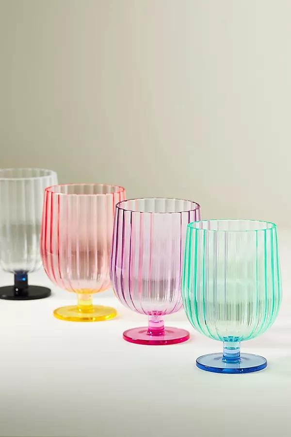 Raquel Scallop Acrylic Goblets, Set of 4 - Image 0